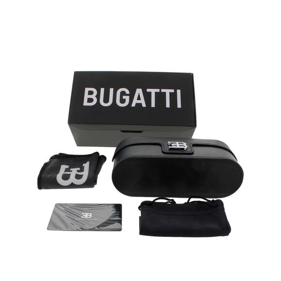 New BUGATTI 48L SCRY Cat-Eye Gradient Grey Crystal Women Sunglasses Authentic